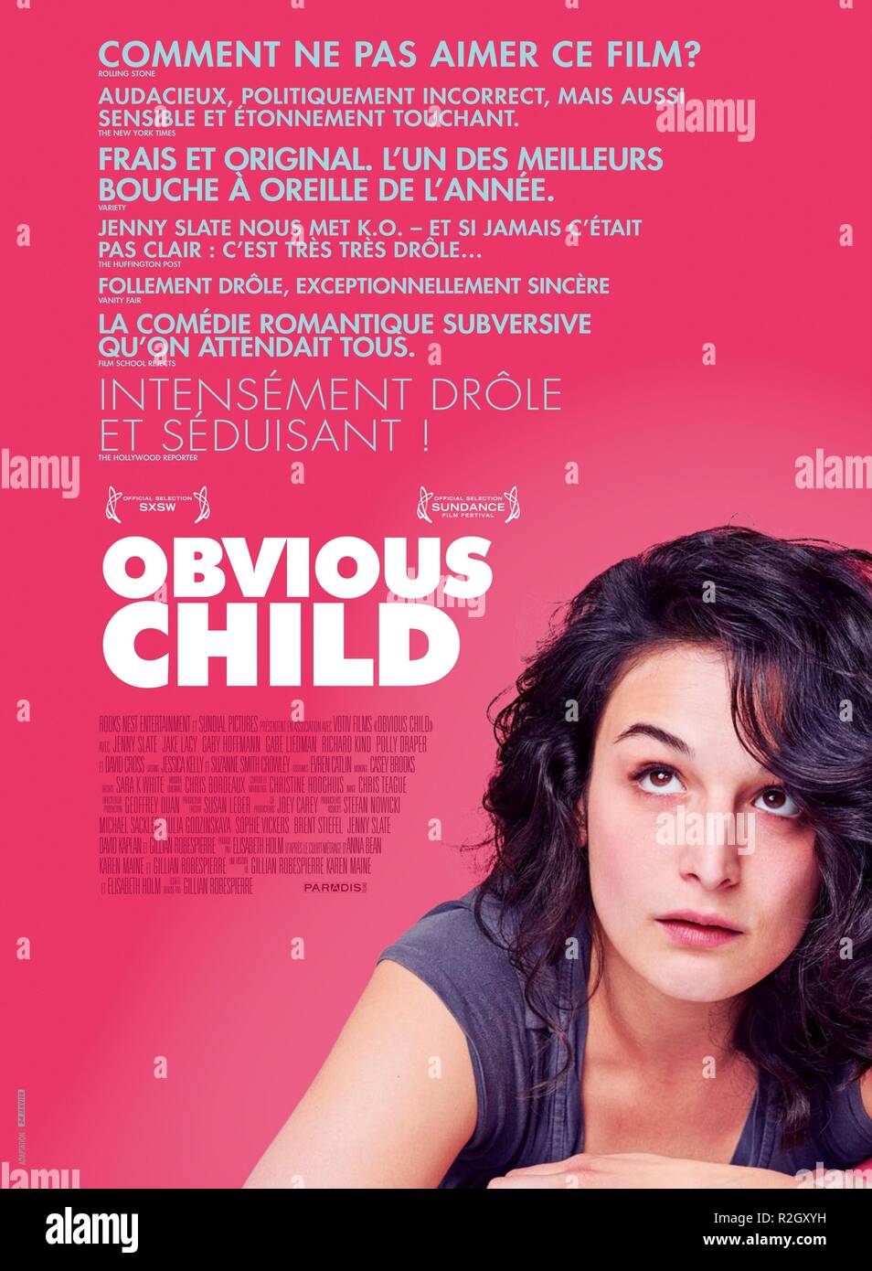 Obvious Child Year : 2014 USA Director : Gillian Robespierre Jenny Slate Movie poster (Fr) Stock Photo