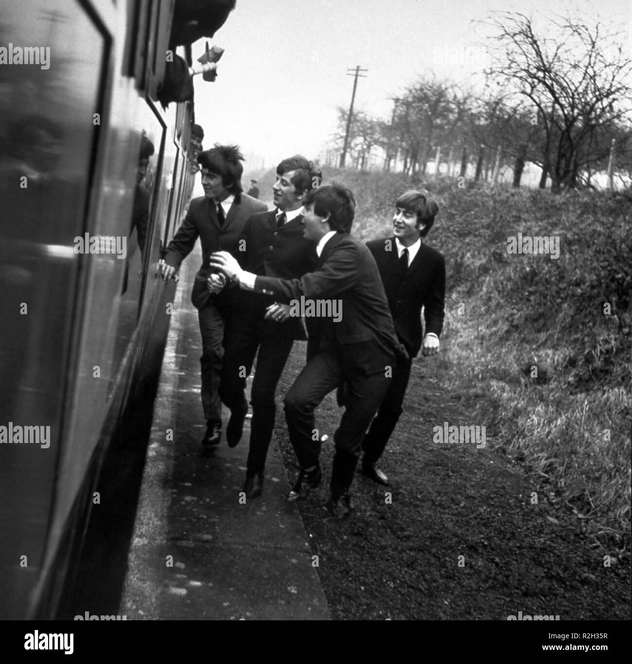 The beatles a hard day's night running hi-res stock photography and ...