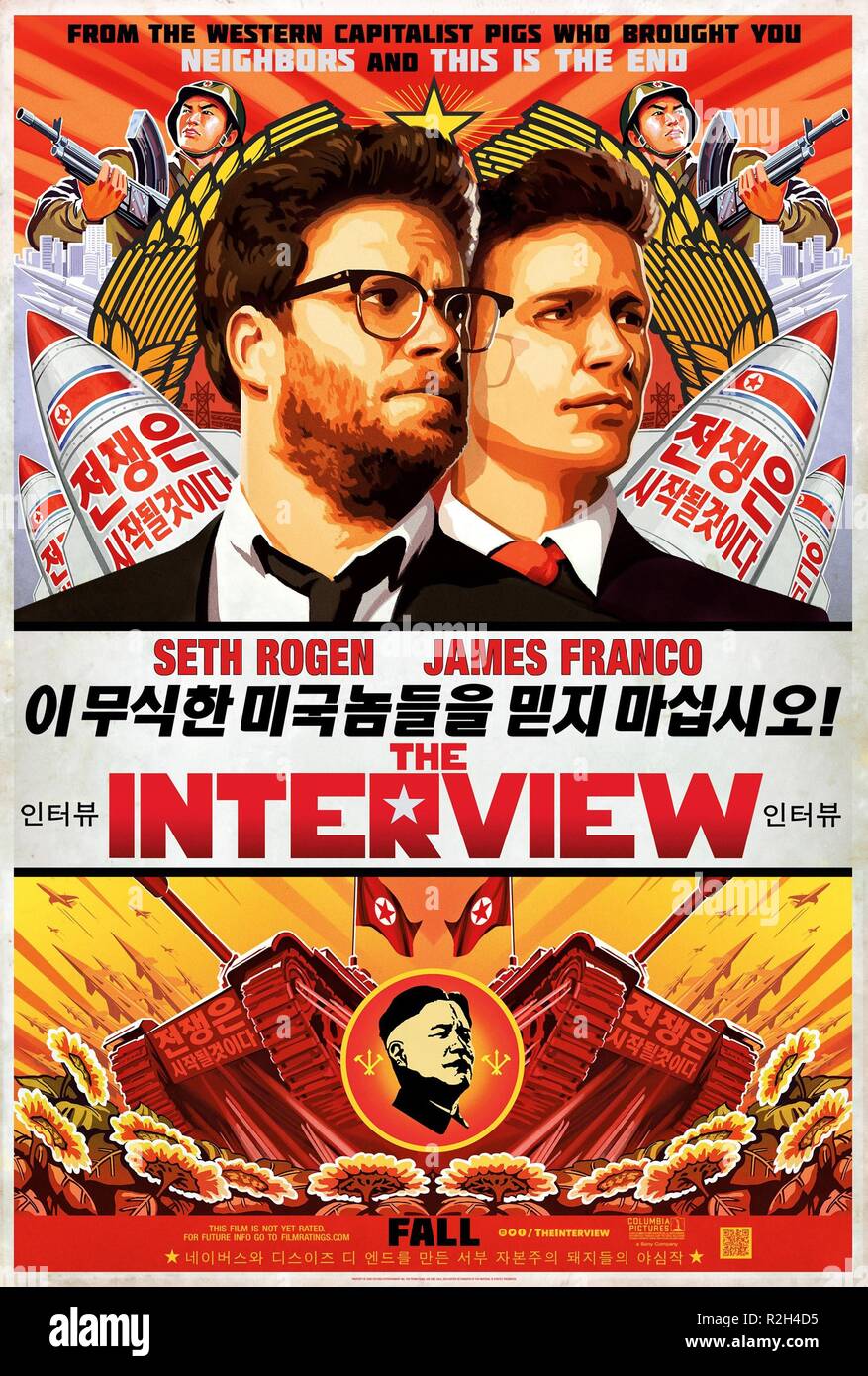 The Interview Year : 2014 USA Director : Evan Goldberg, Seth Rogen Movie poster (USA) Stock Photo