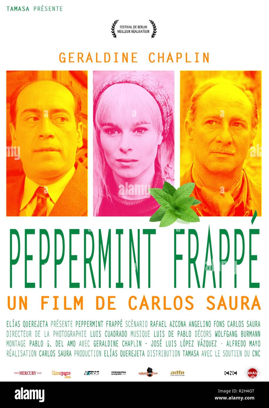 Peppermint Frappe Year: 1967 Spain Director : Carlos Saura Jose Luis Lopez Vazquez, Geraldine Chaplin, Alfredo Mayo Movie poster (Fr) Stock Photo