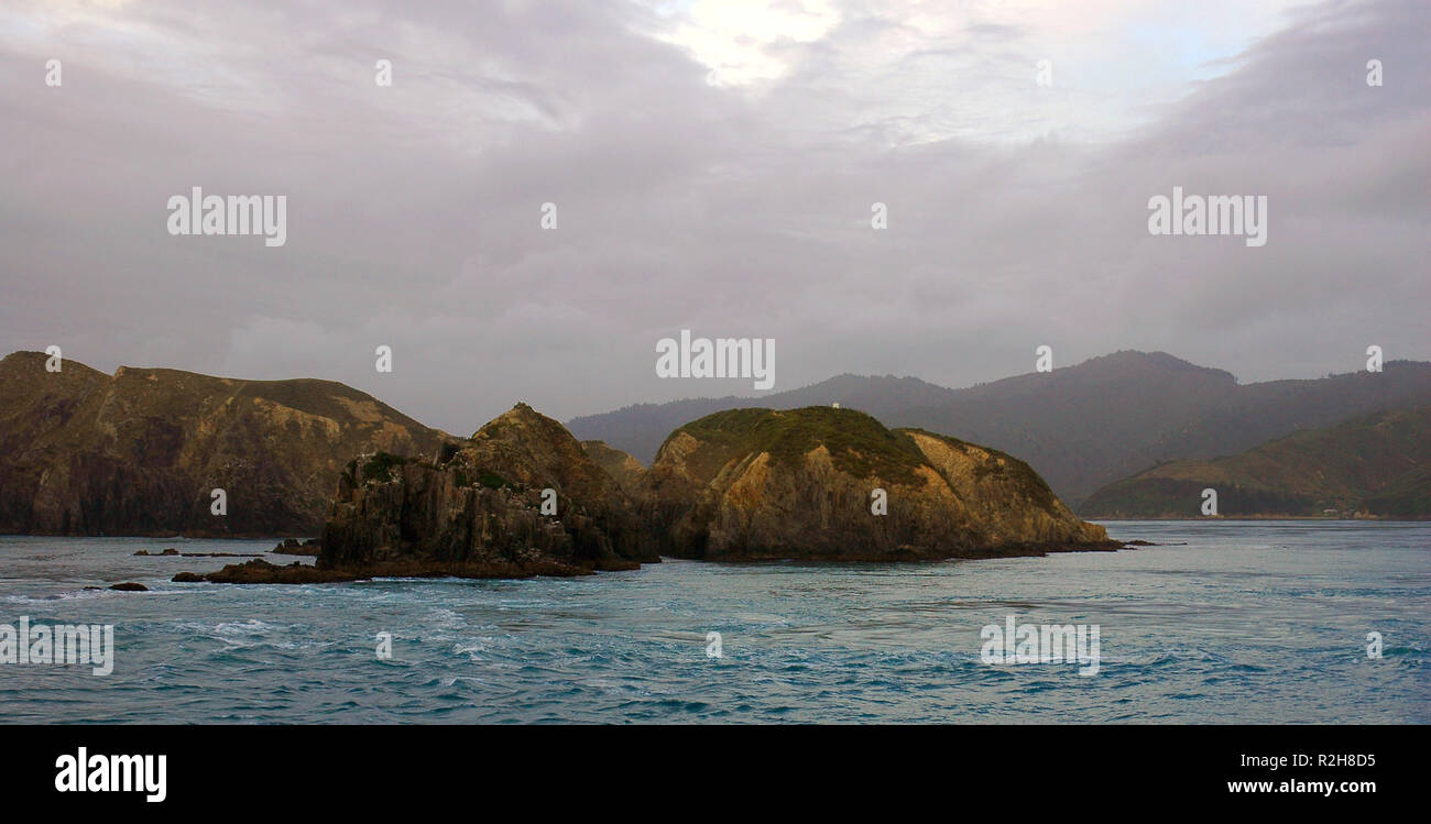 cook strait - picton Stock Photo