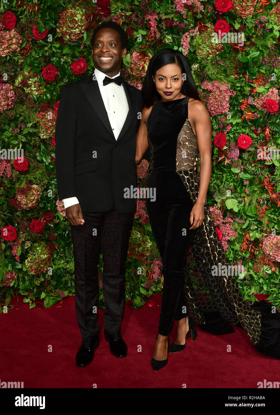Adrienne Warren (right) and guest attending the Evening Standard Theatre Awards 2018 at the