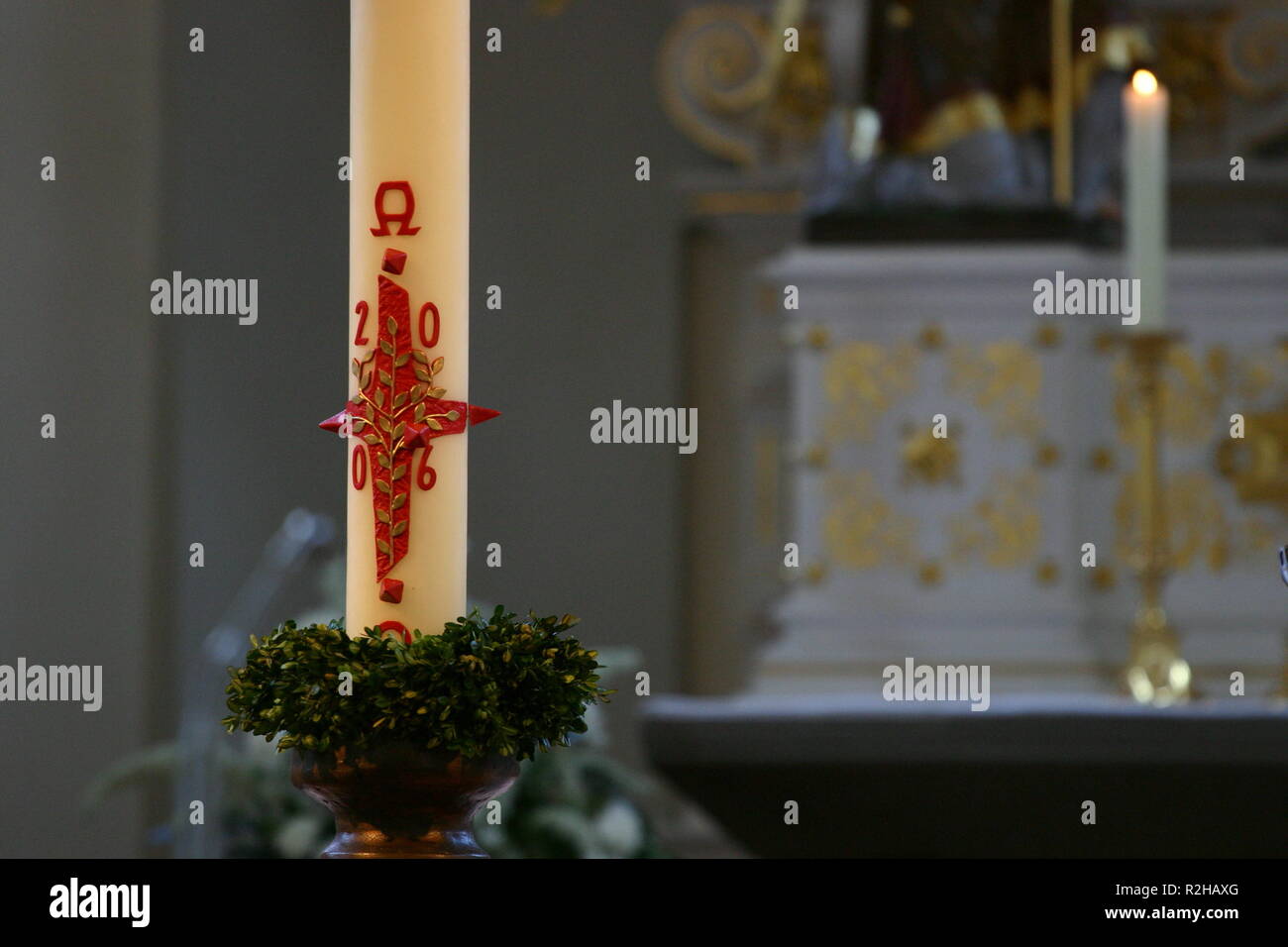 easter candle Stock Photo