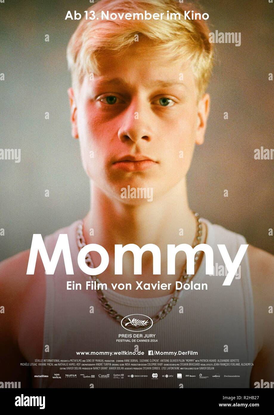 Mommy Year : 2014 Canada Director : Xavier Dolan Antoine-Olivier Pilon Movie poster (Ger) Stock Photo