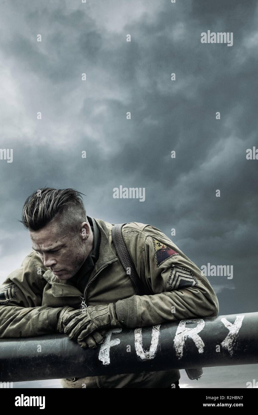Fury Year : 2014 USA Director : David Ayer Brad Pitt Movie poster (sans texte) Stock Photo