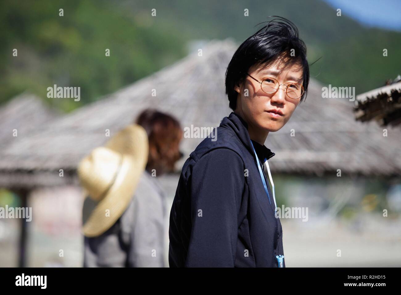 South Korean actress Song Hye-kyo, right, and actor Park Bo-gum attend a  press conference for new TV series Encounter in Seoul, South Korea, 21  Nove Stock Photo - Alamy