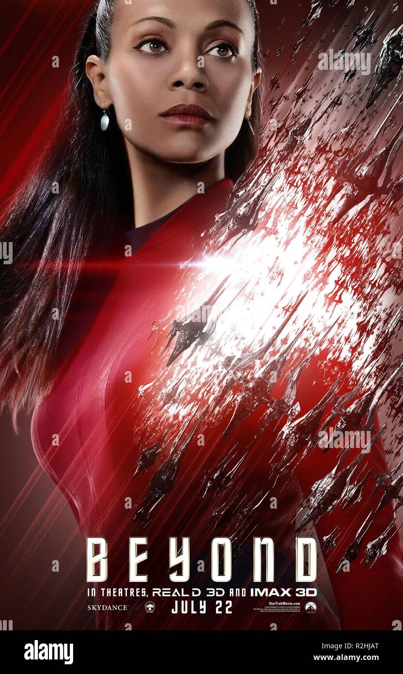 Star Trek Beyond Year : 2016 USA Director : Justin Lin Zoe Saldana Movie poster (USA) Stock Photo