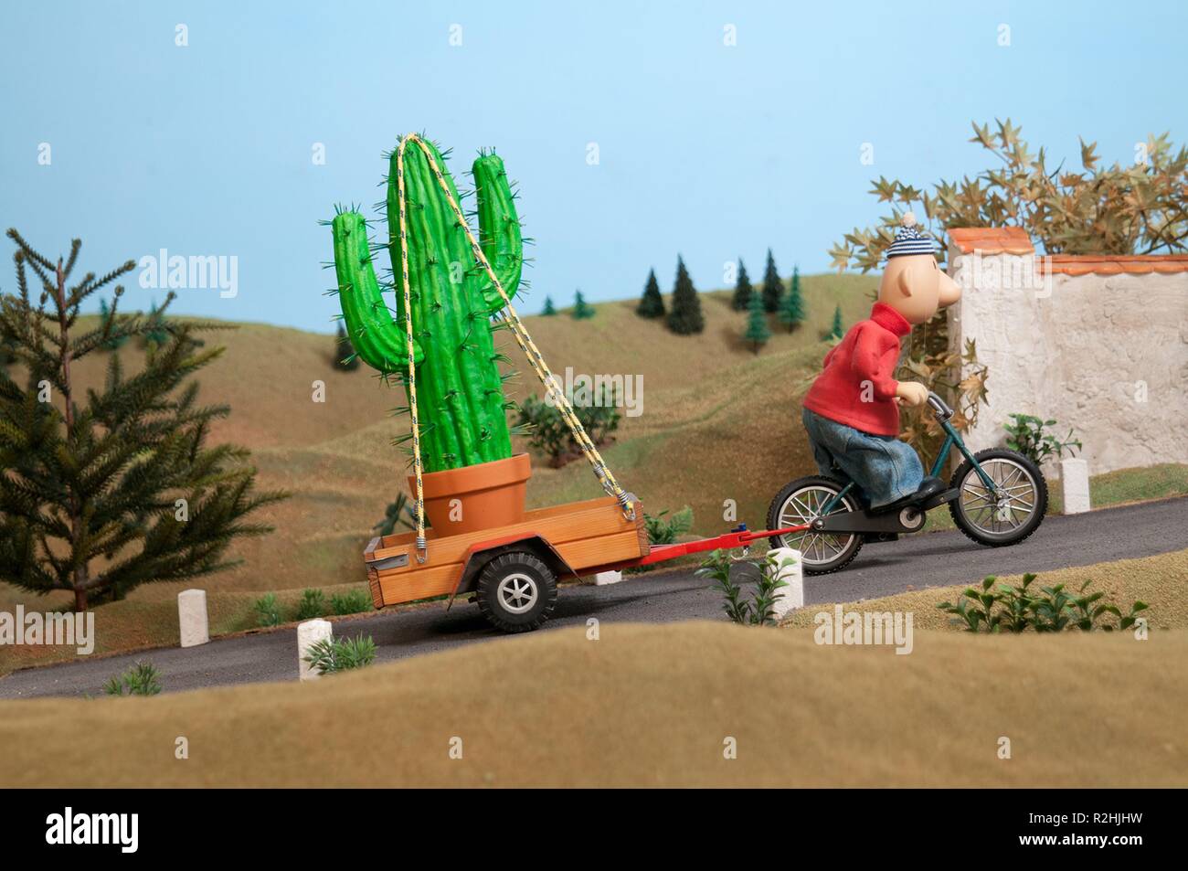 Kaktus - Cactus A je to!, Pat a Mat Year : 2015 Czechoslovakia Director :  Marek Benes Animation Stock Photo - Alamy