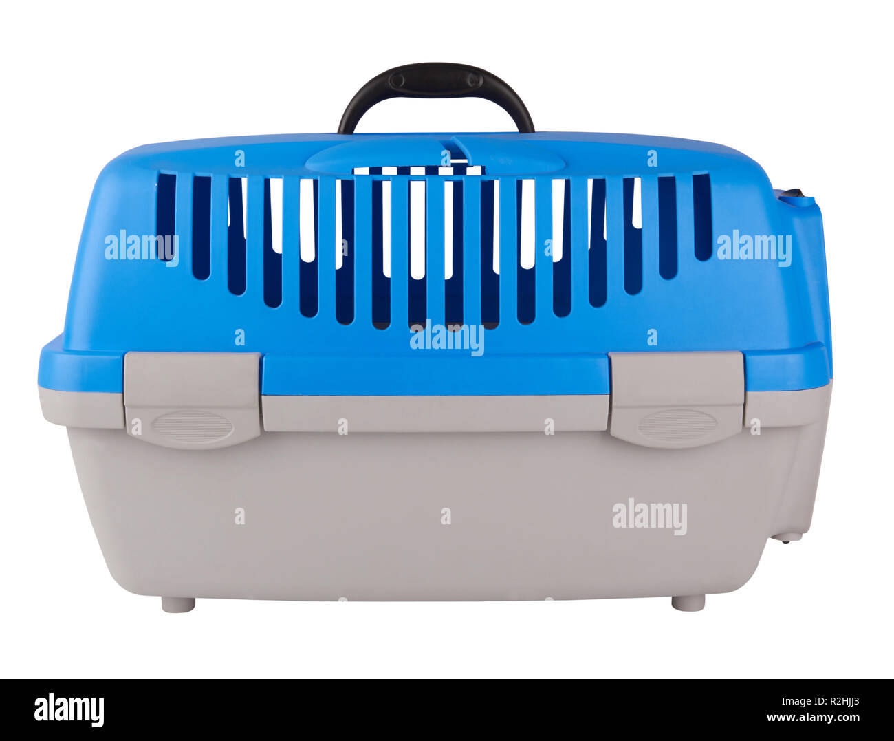Cage for transporting pets isolated on white background Stock Photo