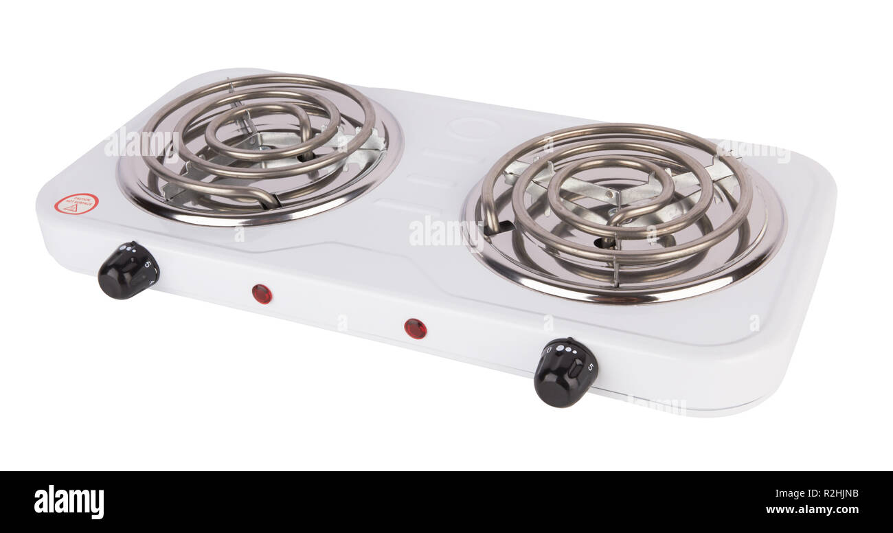 Stove Electric Isolated On A White Background Stock Photo
