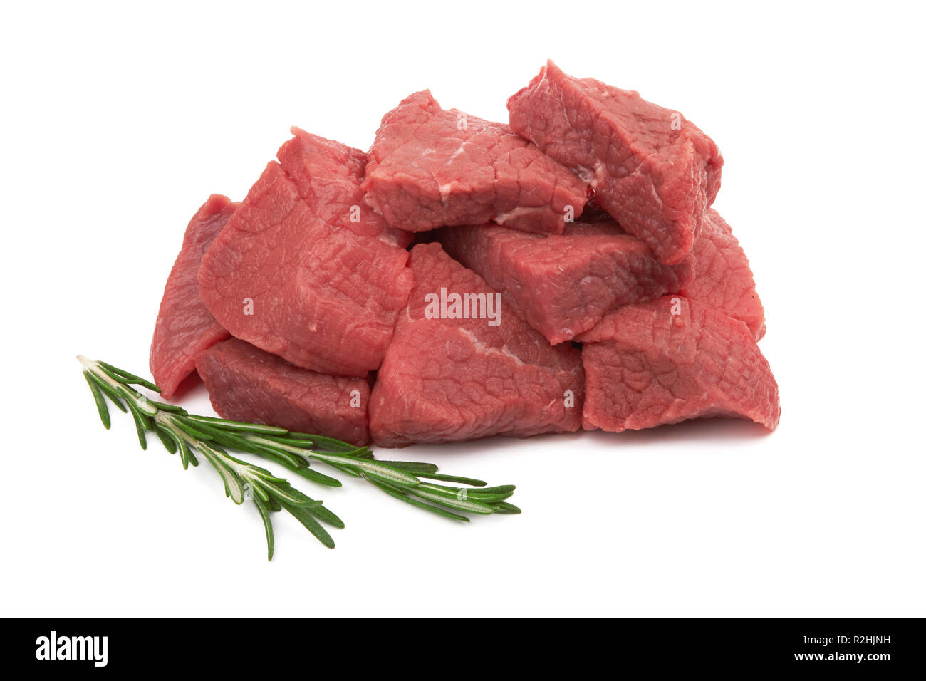 Fresh raw meat isolated on white background Stock Photo - Alamy