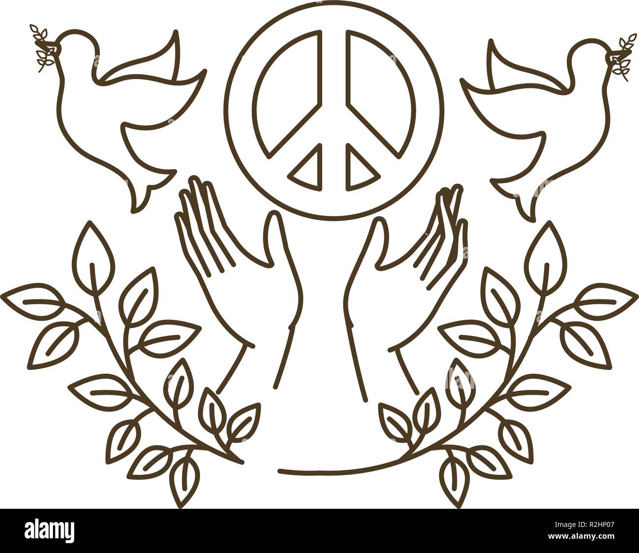 Hands Receiving Symbol Of Love And Peace Stock Vector Image Art Alamy
