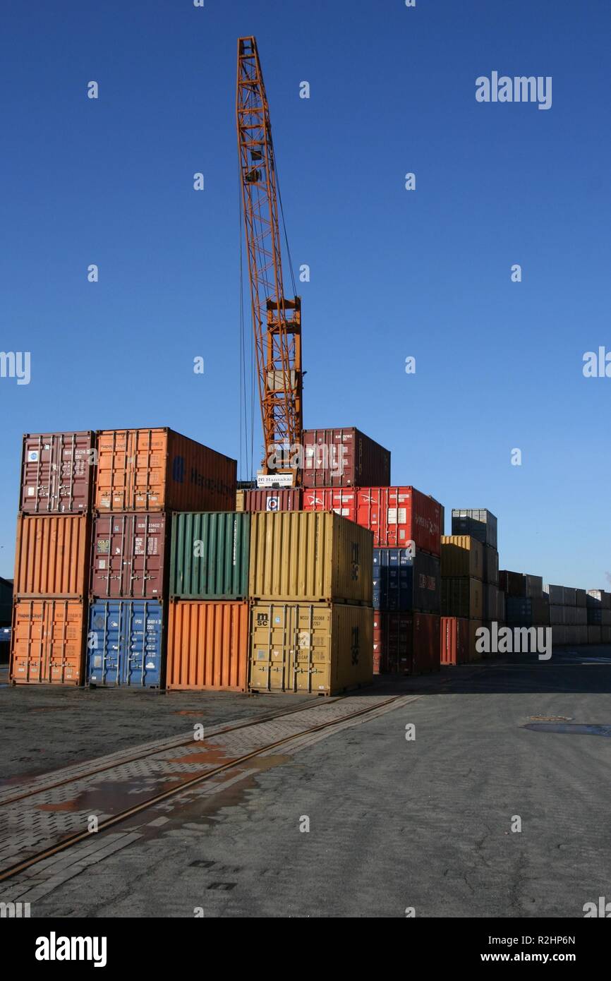 container terminal Stock Photo