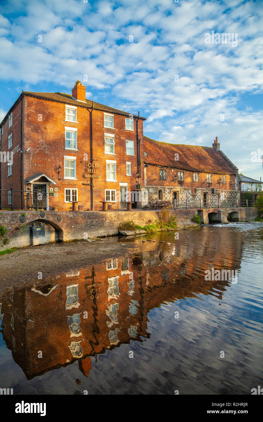 The Old Mill Town Path, Harnham, Salisbury, Wiltshire Stock Photo
