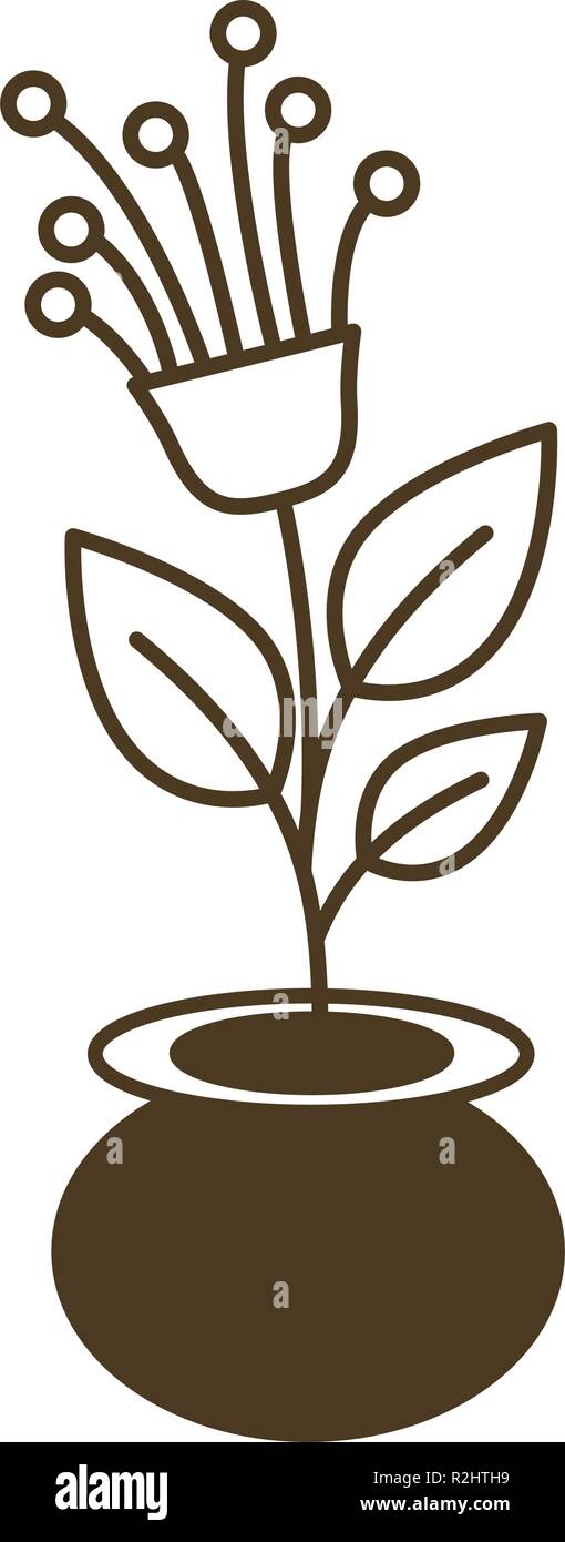 small tree with flower isolated icon Stock Vector Image & Art - Alamy