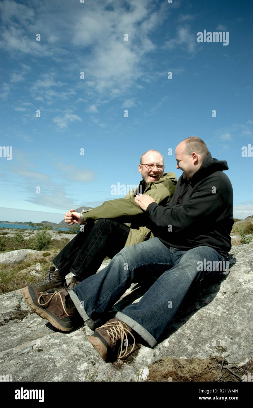 male bonding Stock Photo