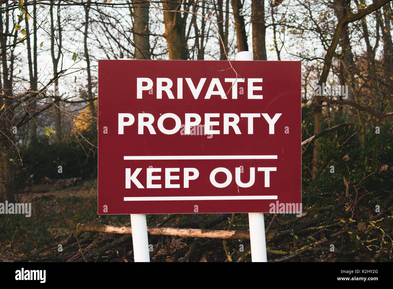 Private Property, keep out sign Stock Photo Alamy