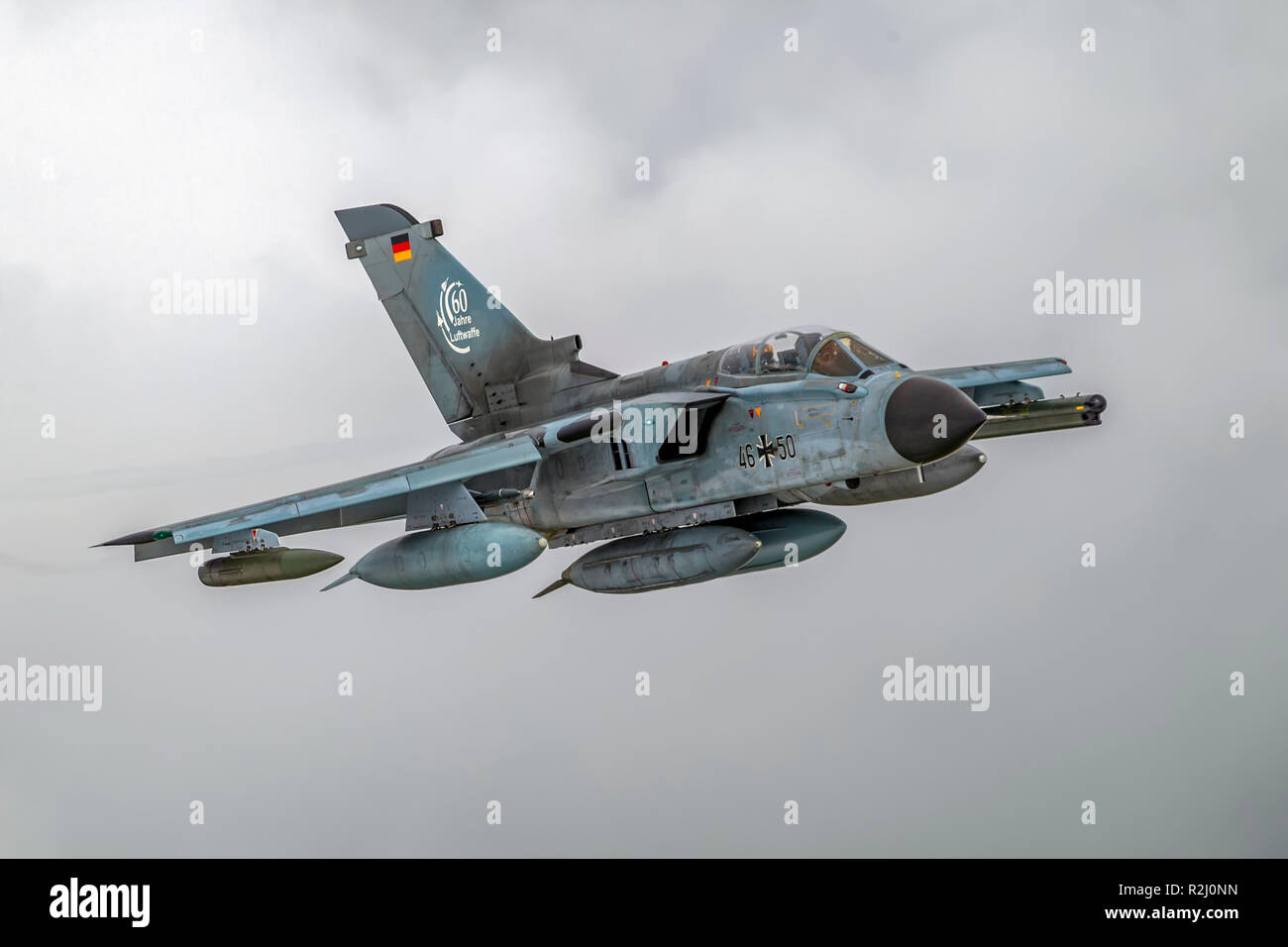 German Air Force, Panavia Tornado in flight Photographed at Royal International Air Tattoo (RIAT) Stock Photo