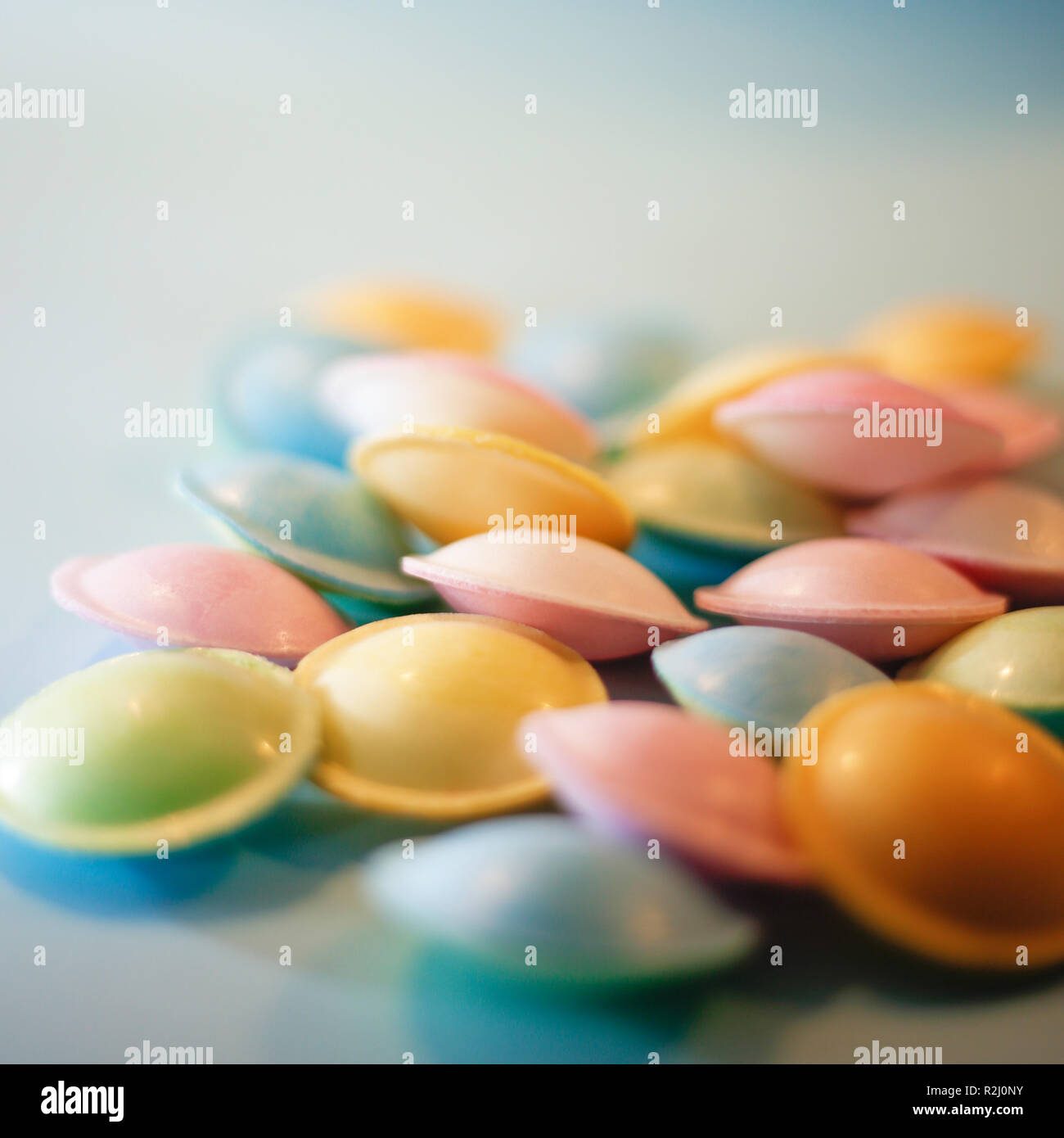 A pile of flying saucers Stock Photo