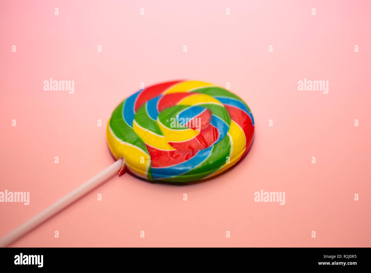 Lollipop on 45 degree angle Stock Photo