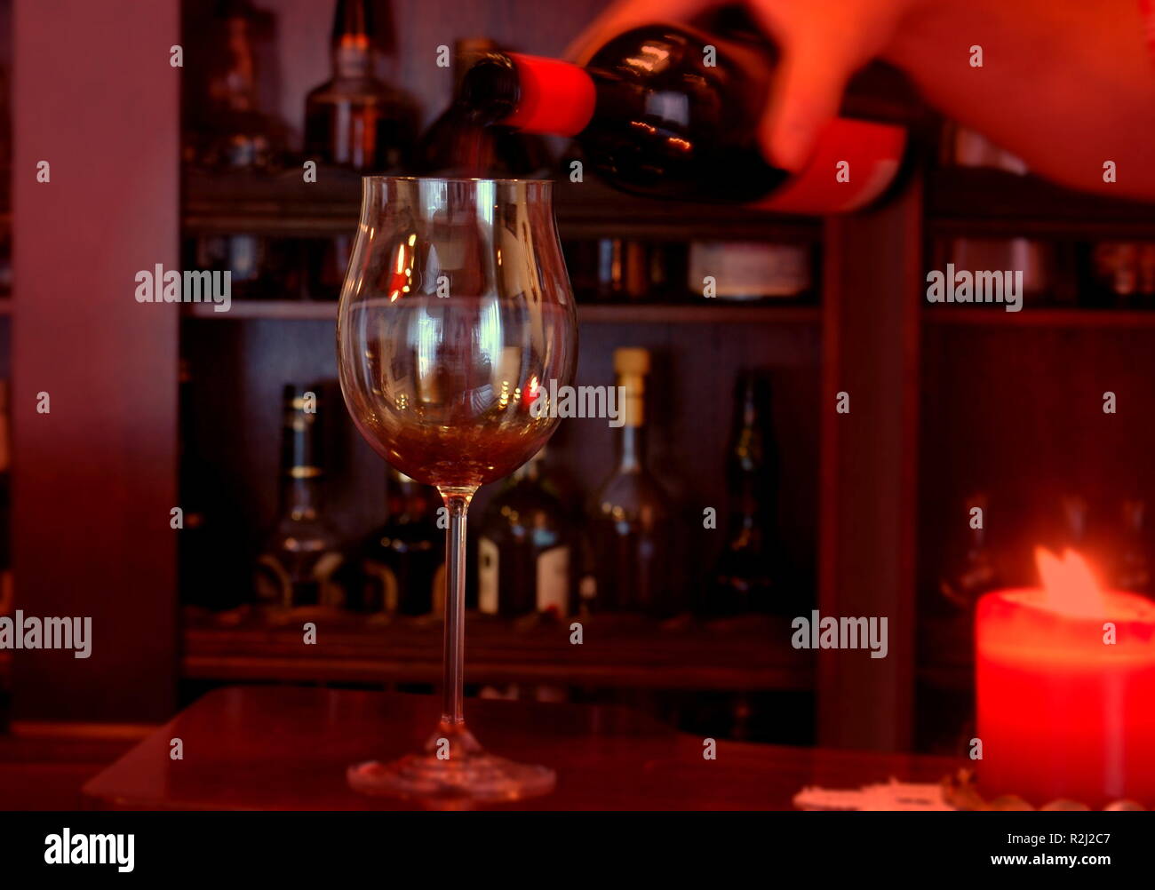 red wine glass Stock Photo