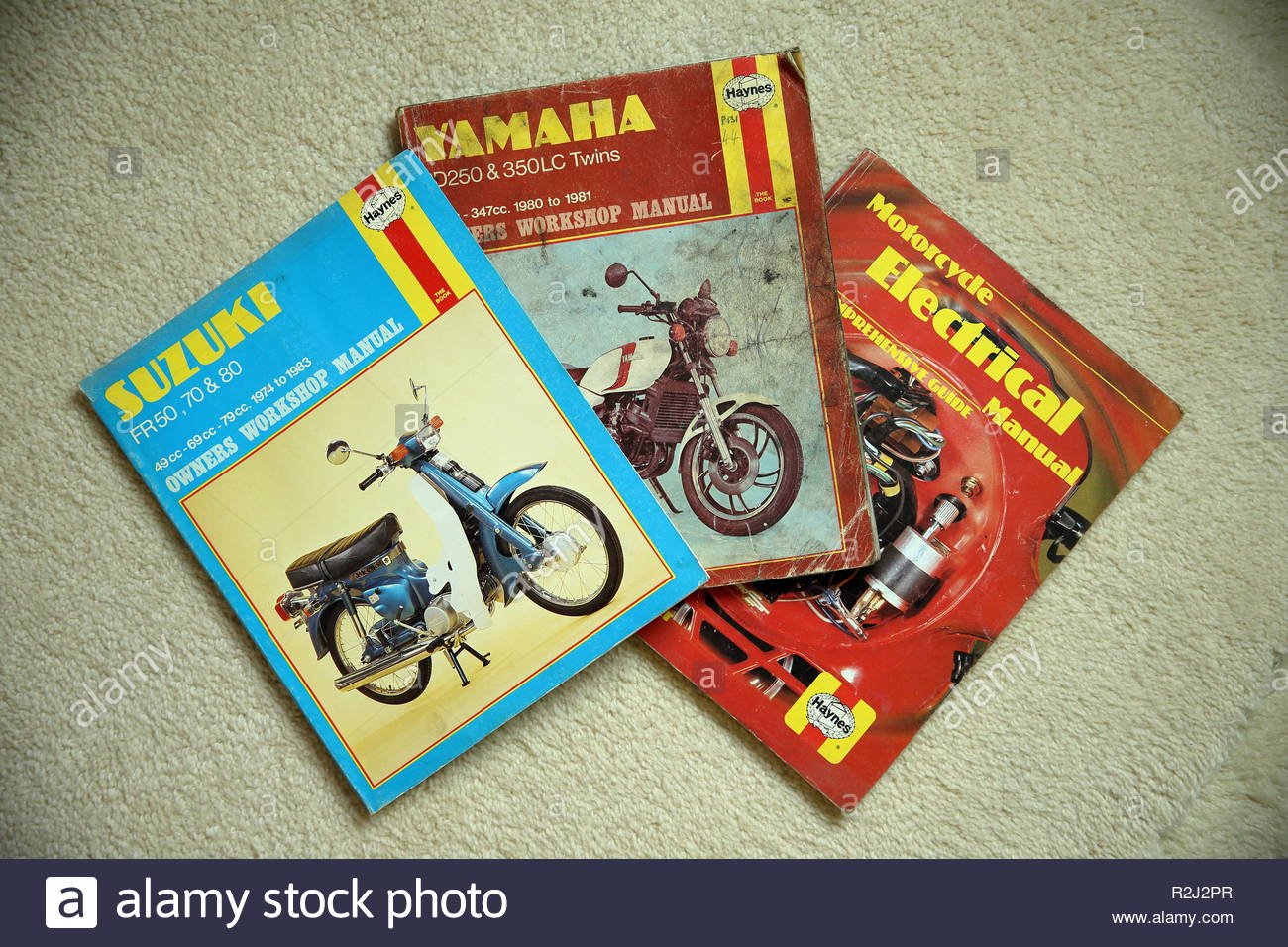 Three Haynes Manuals, Two Owners Workshop Manuals, one for Suzuki FR50, 70  and