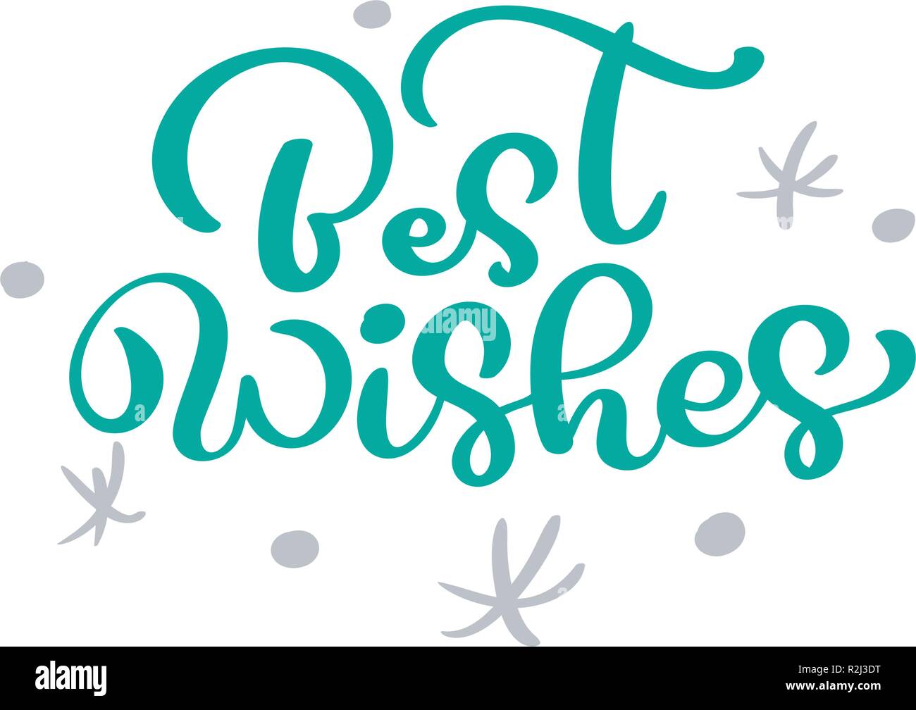 Best Wishes Christmas Vintage Calligraphy Lettering Vector Text