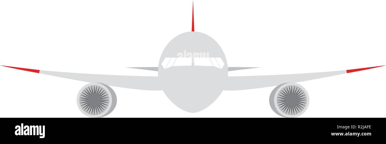front view of a airplane Stock Vector