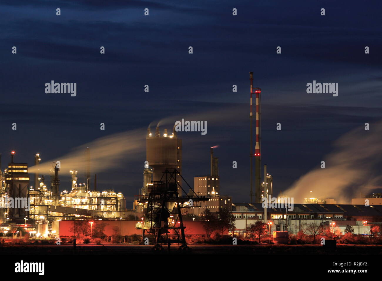 basf at the blue hour Stock Photo