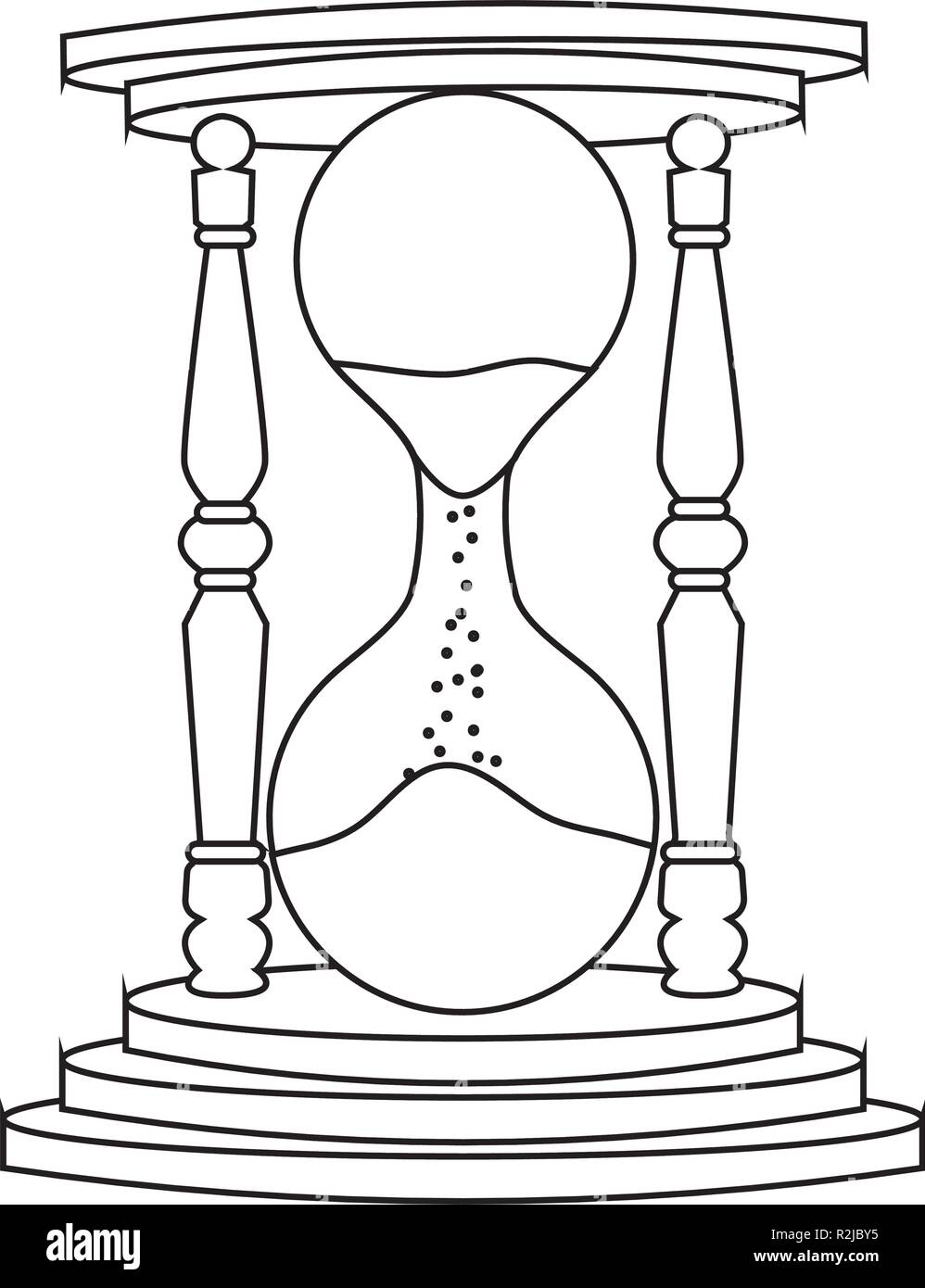 Sand clock isolated Stock Vector Images - Alamy