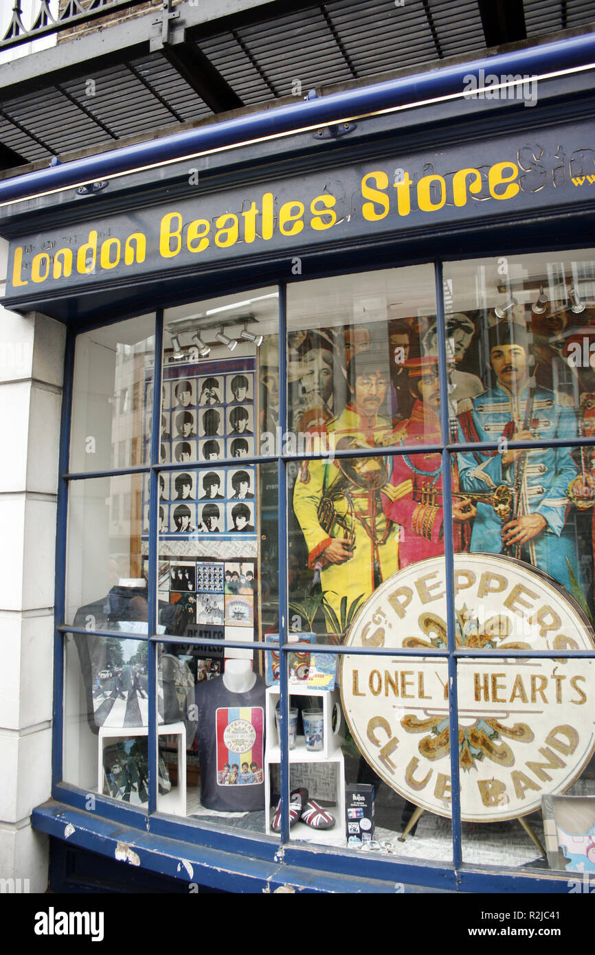 The London Beatles Store entrance Stock Photo