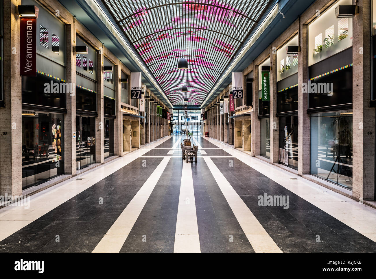 Ravenstein Gallery, an well decorated art- and shopping place in Brussel, Belgium Stock Photo