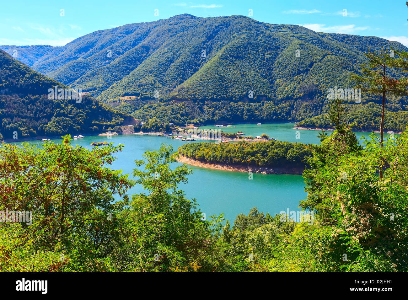 Nature gem Vacha dam in Rhodopes mountains, Bulgaria Stock Photo - Alamy