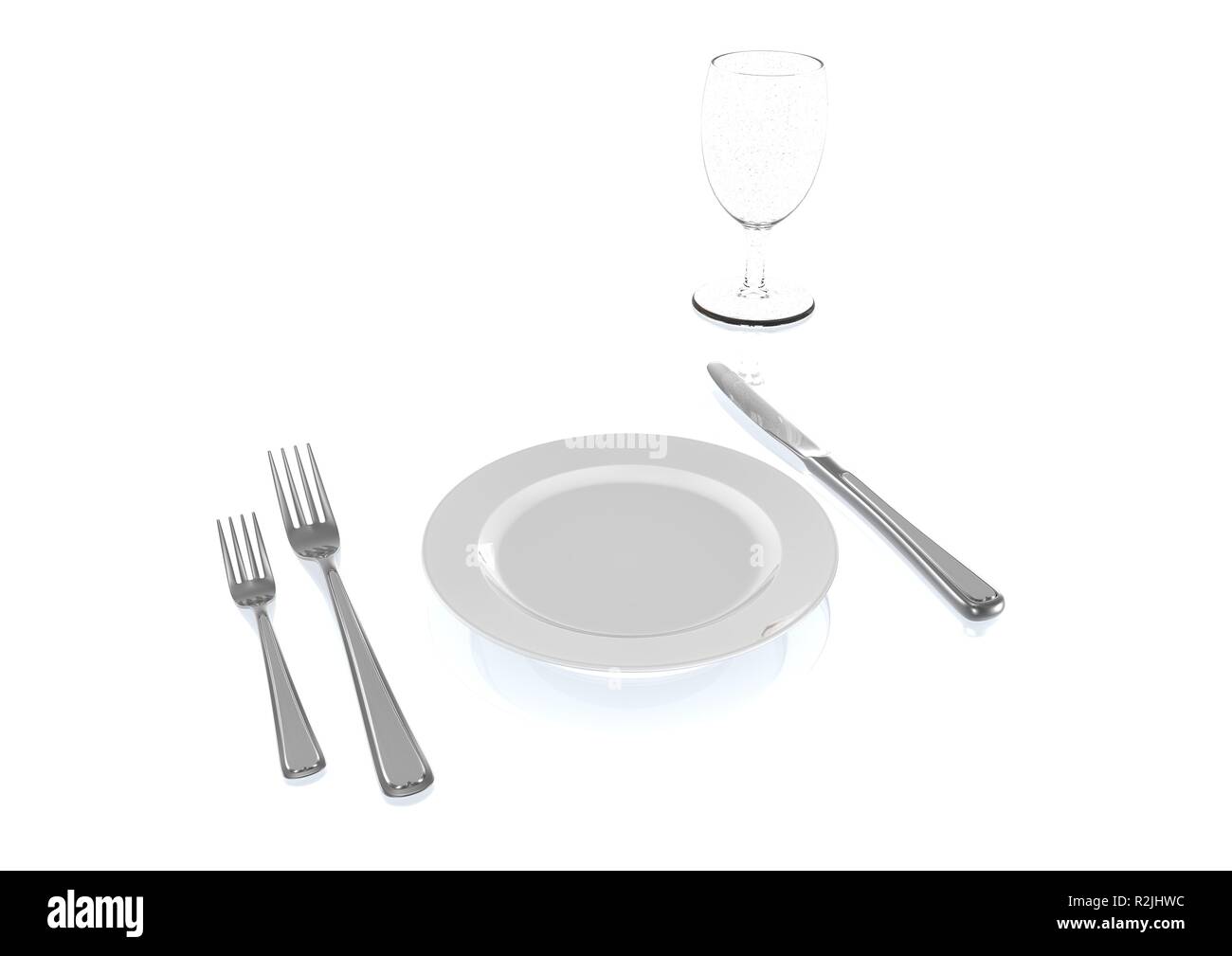 plates and cutlery Stock Photo Alamy