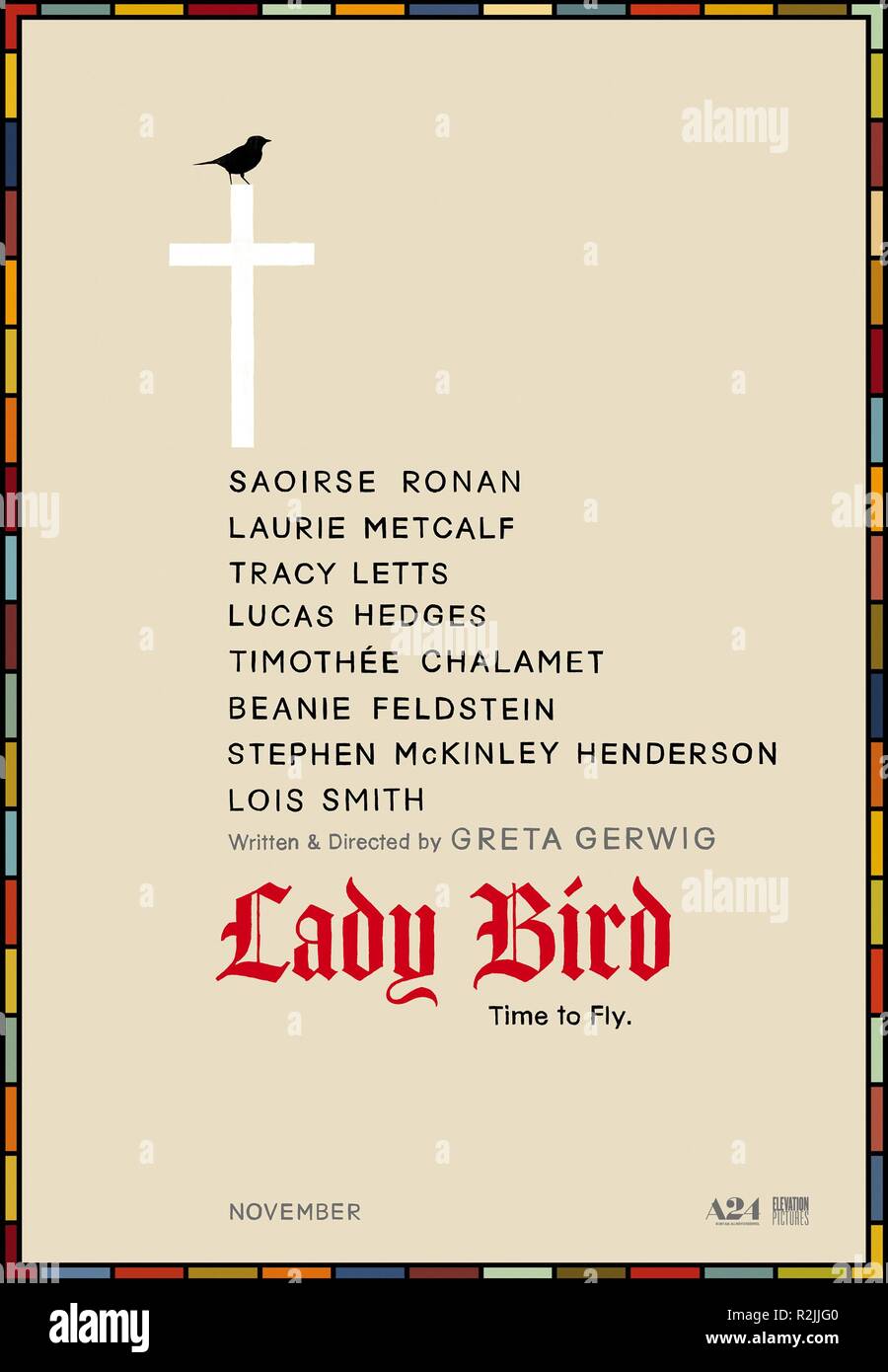 Lady Bird Year 2017 Usa Director Greta Gerwig Saoirse Ronan Movie Poster Fr Stock Photo Alamy