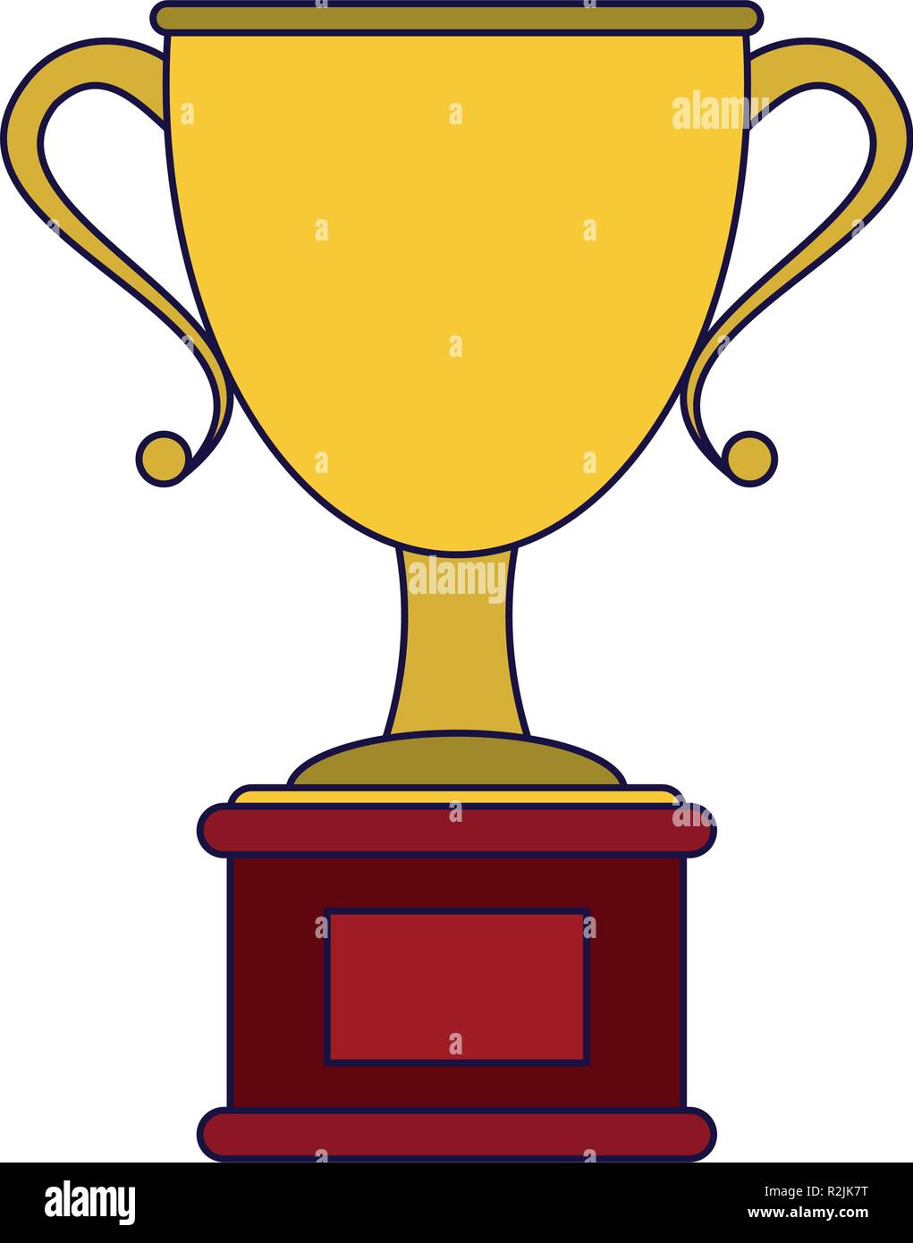 Trophy cup first place symbol vector illustration graphic design Stock ...