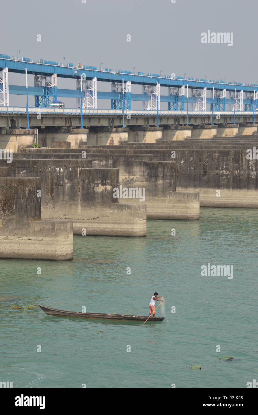 Teesta River Barrage at Gajoldoba in Jalpaiguri district of West Bengal