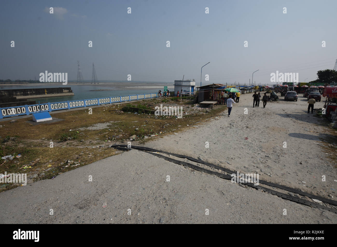 Gajoldoba food stall area near Teesta river barrage in Jalpaiguri