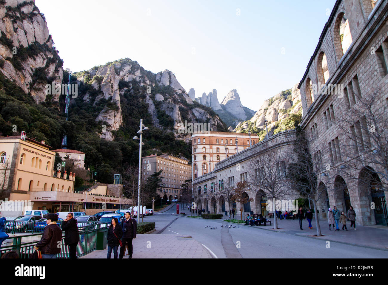 Montserrat/Spain: Spanish mountains near Barcelona scenic Stock Photo