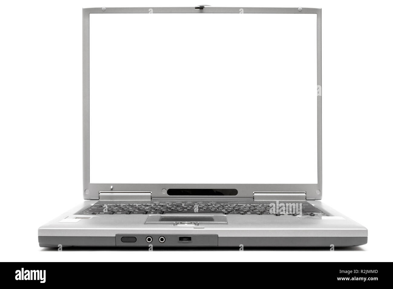 laptop with empty screen Stock Photo