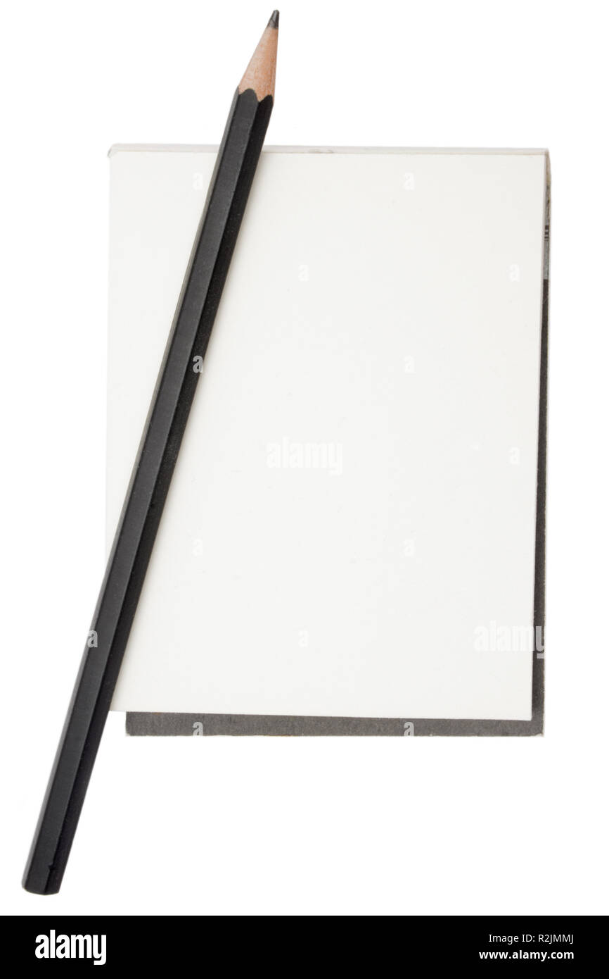 notepad with pencil Stock Photo