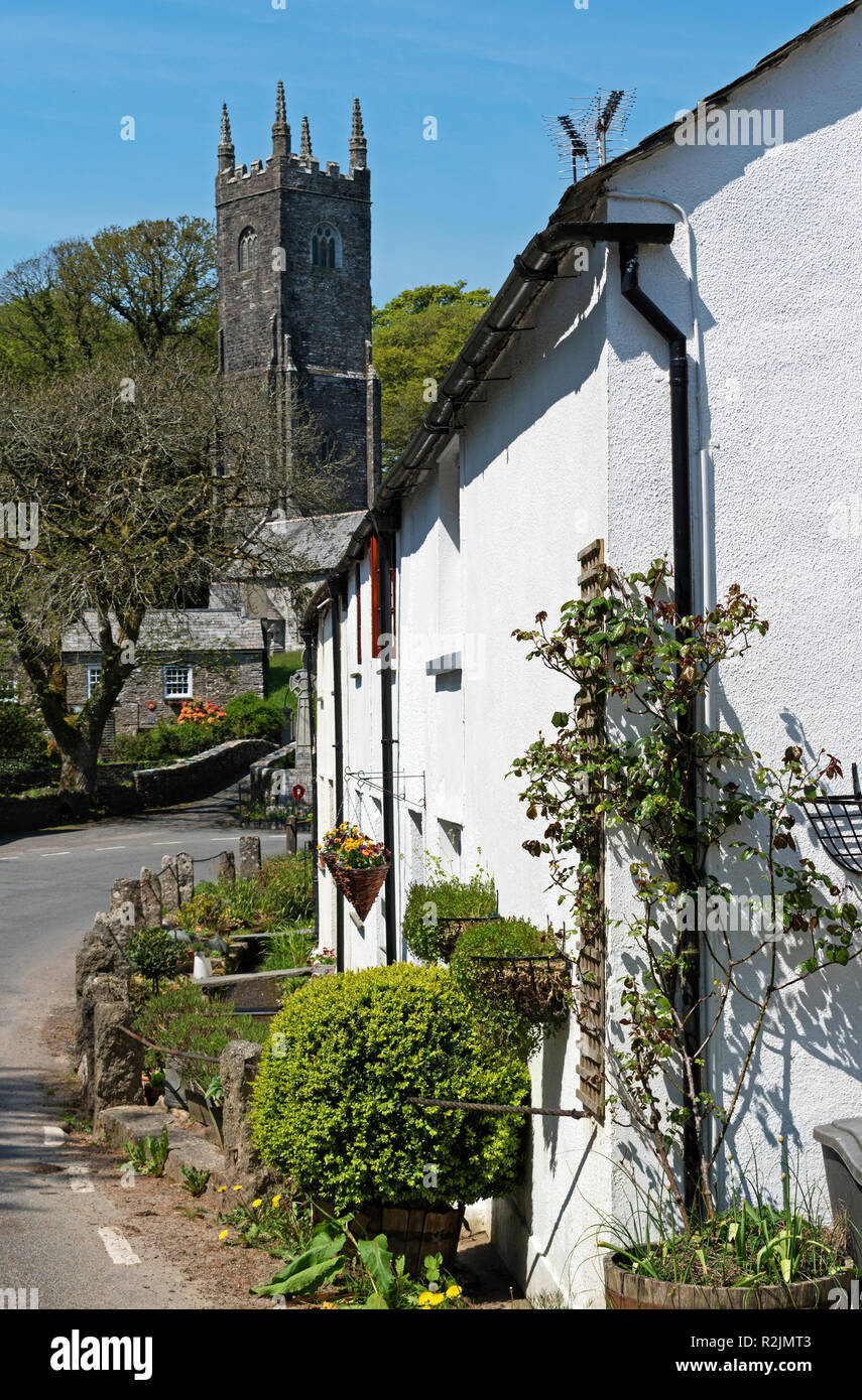 the cornish village of altarnun near bodmin in cornwall, england