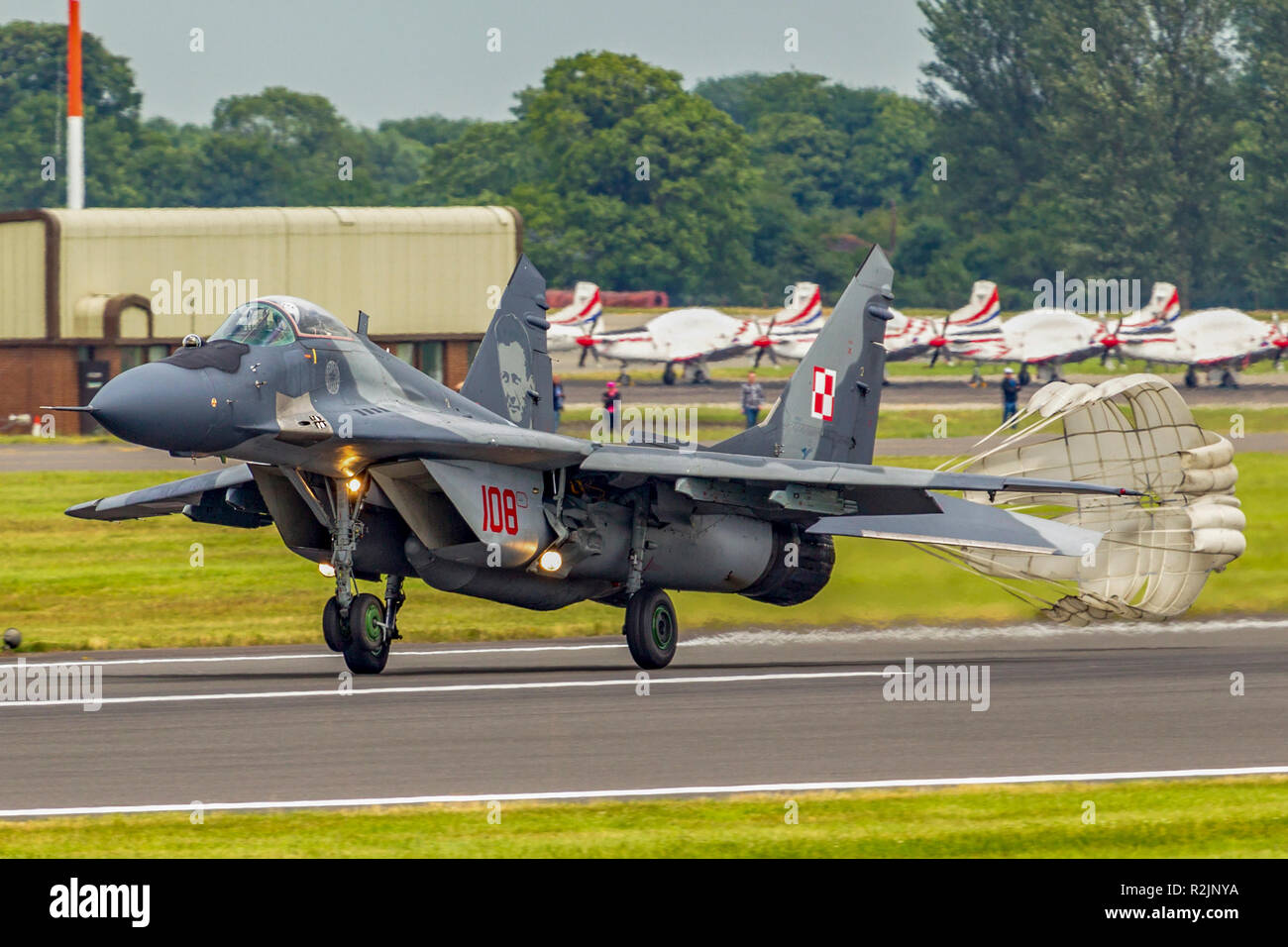 Mikoyan MiG-29A 'Fulcrum' of the Polish Air Force Photographed at Royal International Air Tattoo (RIAT) Stock Photo