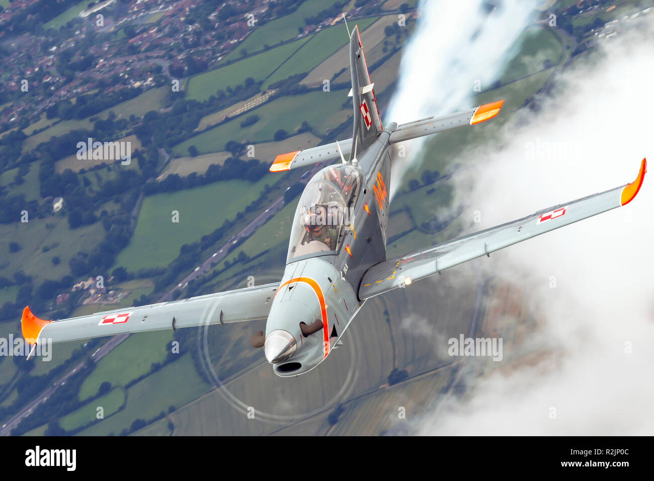 Orlik Aerobatic Team the aerobatic team of the Polish Air Force flying  the PZL-130 Orlik. Photographed at Royal International Air Tattoo (RIAT) Stock Photo