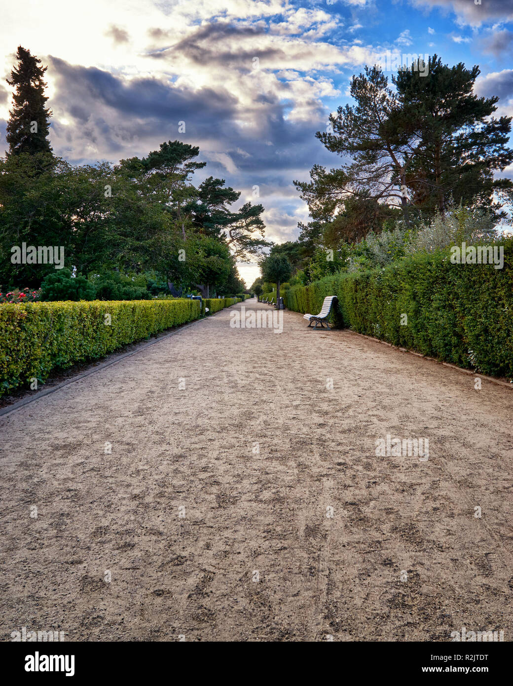 Walk on the promenade in Zinnowitz on the seafront. Stock Photo