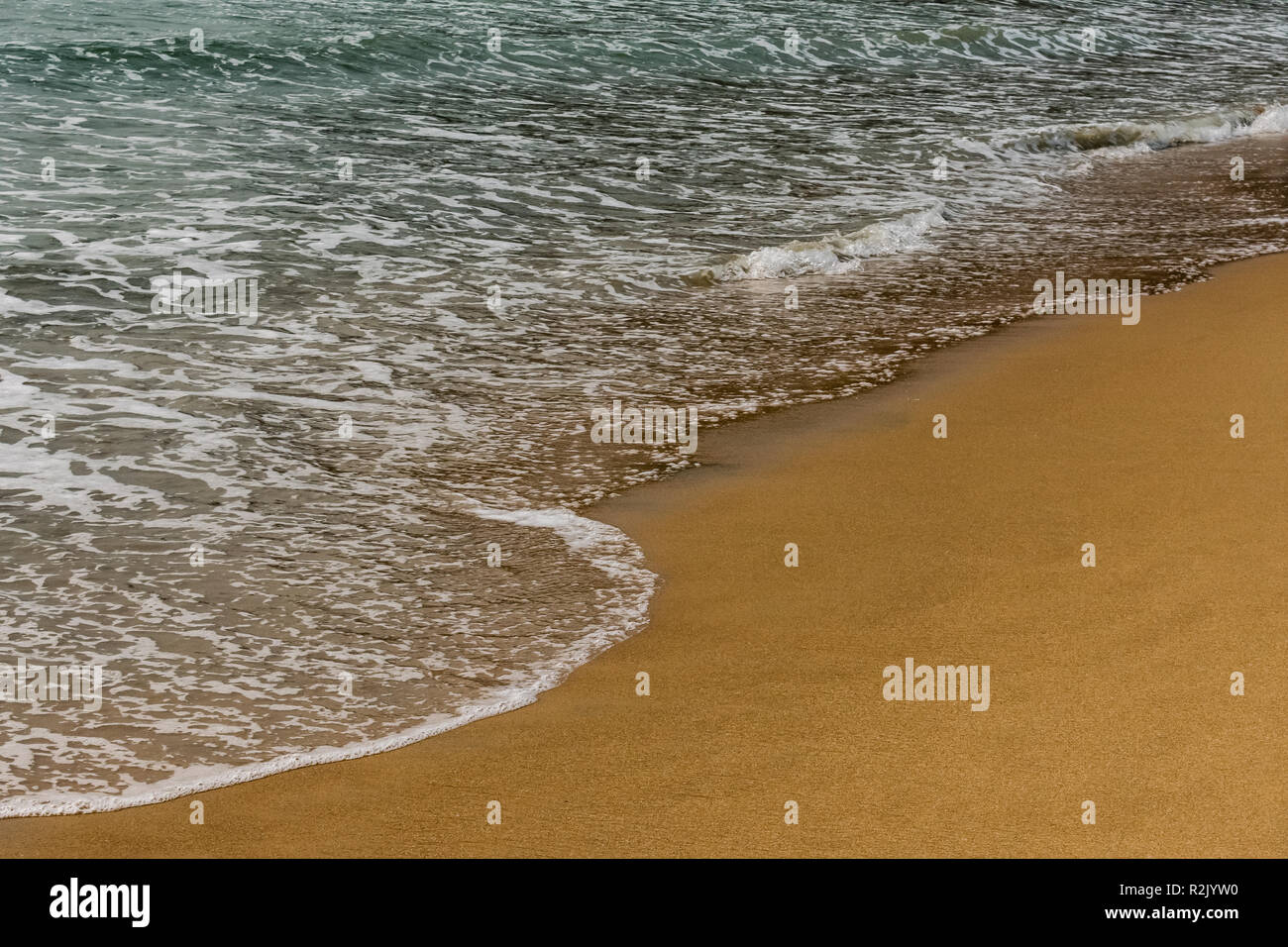 A beautiful pattern of sea water form after collide sea water wave at ...