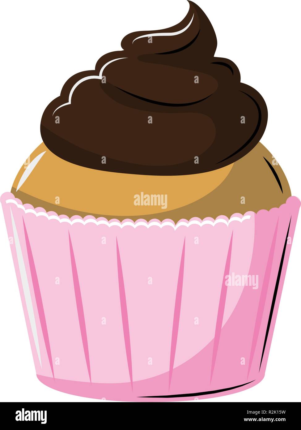 Delicious cupcake dessert vector illustration graphic design Stock ...