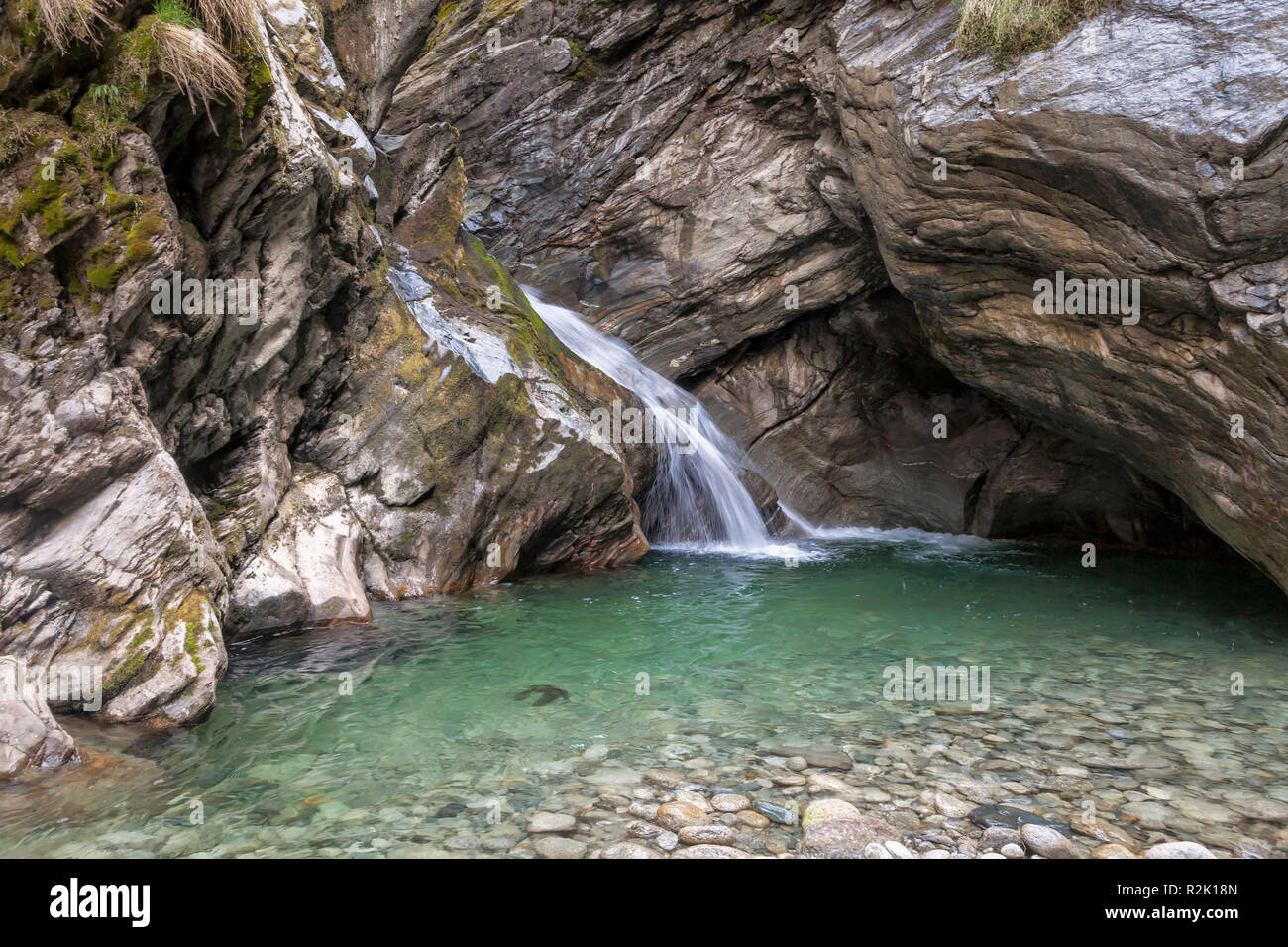 Waterfall in Pinzgau Stock Photo