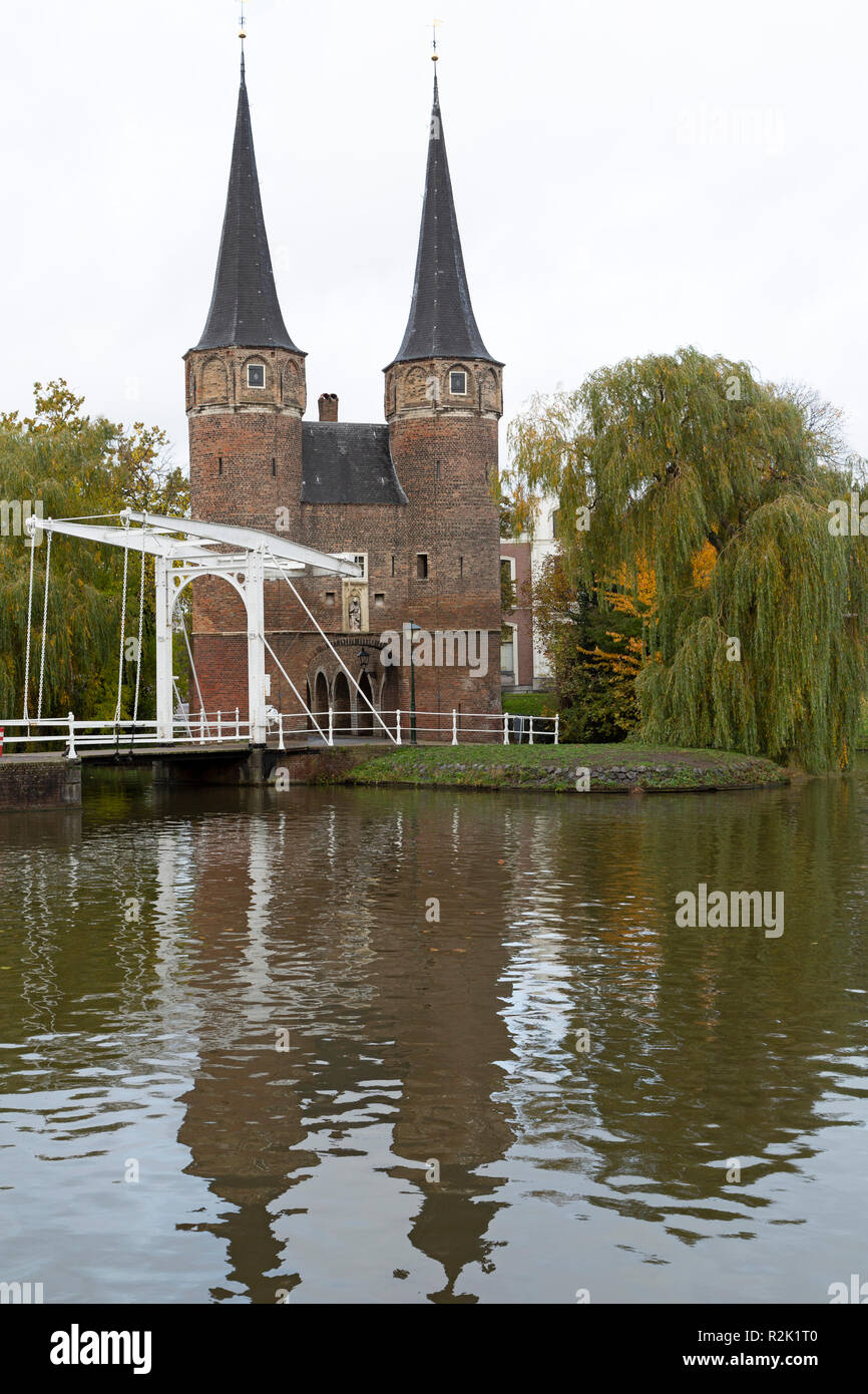 The Oostpoort in Delft, the Netherlands. The Oostpoort was part of the