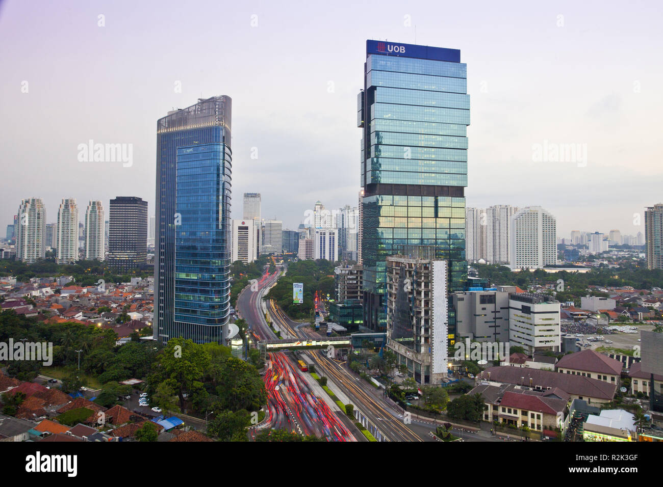 Indonesia, Downtown of Jakarta, 'Mohammad Husni Thamrin', Stock Photo